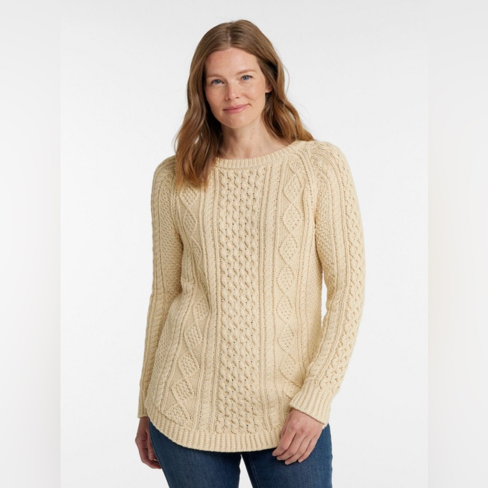 LL Bean Signature Cotton Fisherman Tunic Sweater